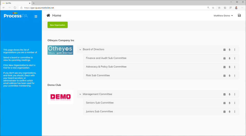 screenshot of Process PA